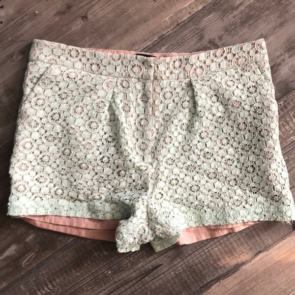 Victoria Beckham for Target mint lace overlay shorts size 8 - Picture 3 of 7